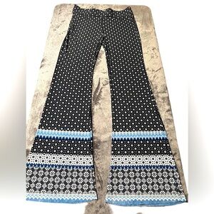 BCX Black and Blue Patterned Pants